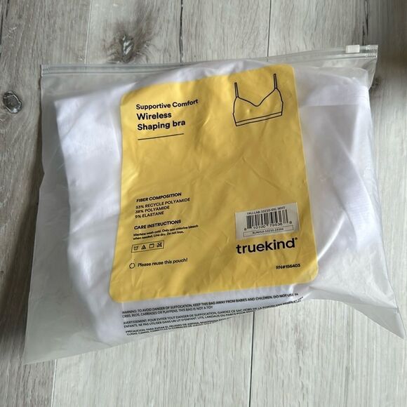 Truekind Supportive Comfort wireless bra white NWT in pkg - Picture 4 of 5